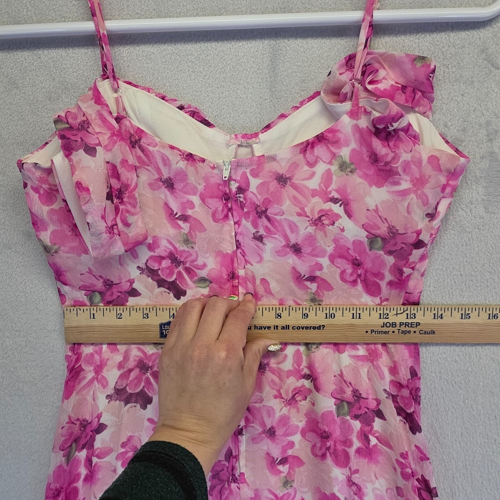 Crystal Doll Dress‎ Womens 9 Pink Floral Maxi Y2K Cottagecore HOCO Coquette - Picture 4 of 16